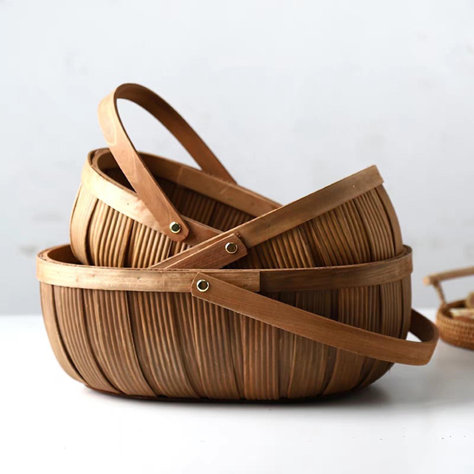 Basket Bag Wicker - Kosz piknikowy z wiórów drzewnych z
