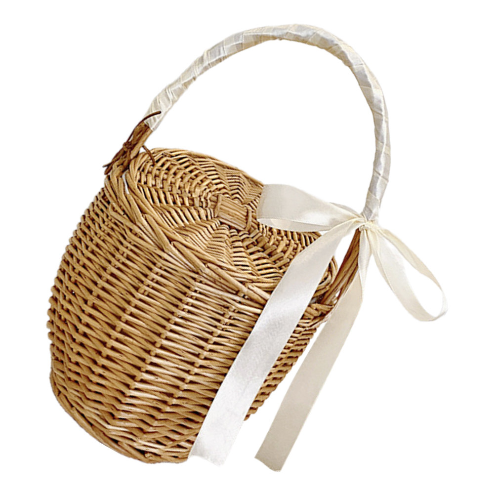 Basket Bag Wicker - Kosz piknikowy w stylu francuskim, pleciony