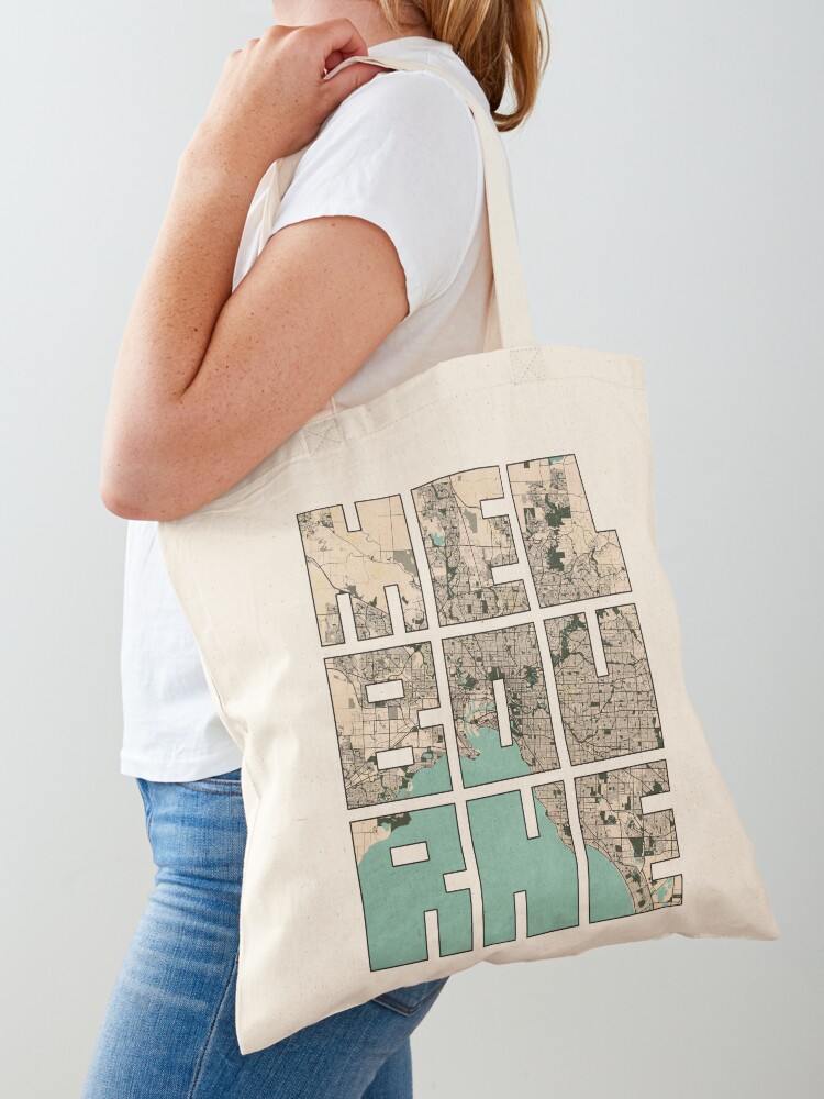 Women Bags Australia - Mapa Melbourne w Australii - Torba