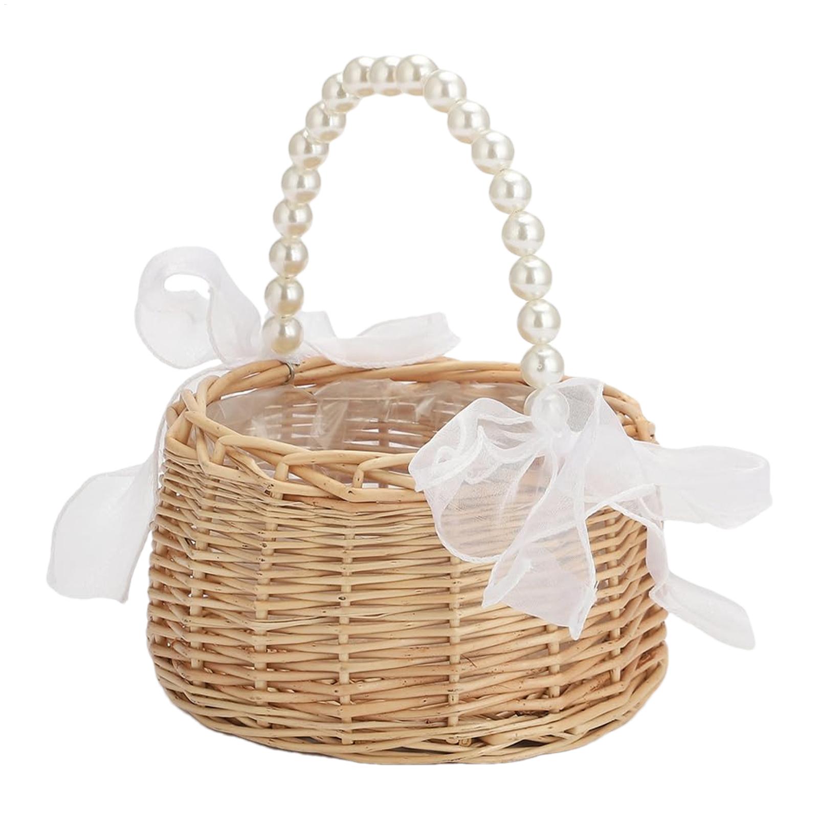 Basket Bag Wicker - Wiklinowy koszyk na kwiaty z rattanu