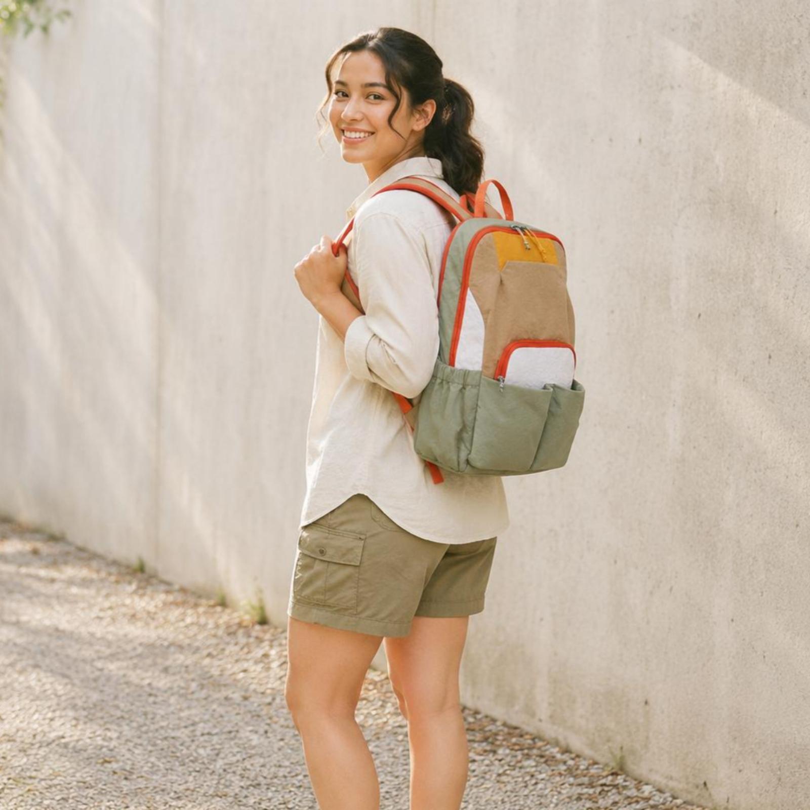 Women Bags Pack - Plecak turystyczny na zewnątrz, klasyczny, prostokątny,