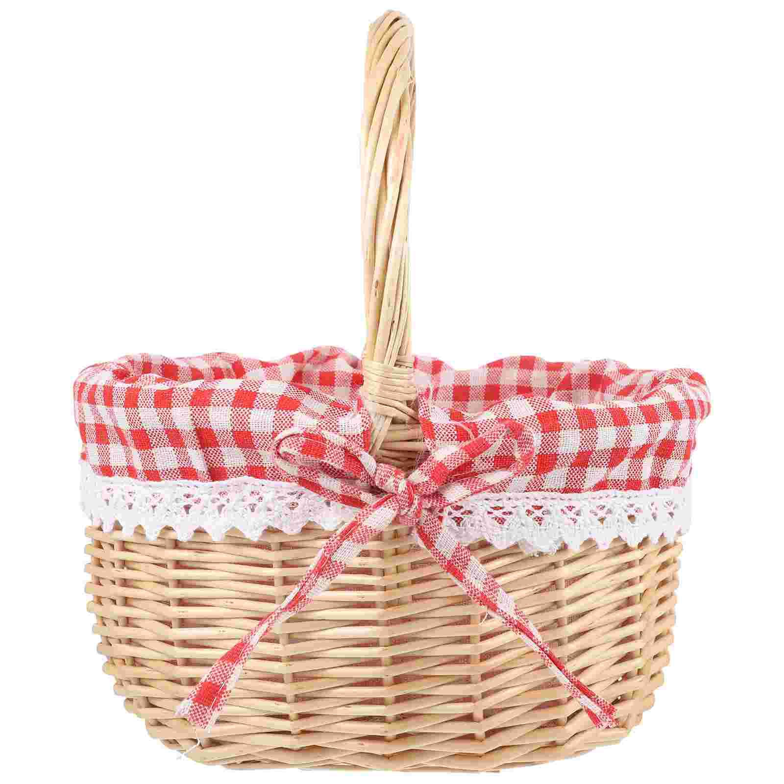 Basket Bag Wicker - Zerodeko Mały Czerwony Kapturek Kosz Ręcznie