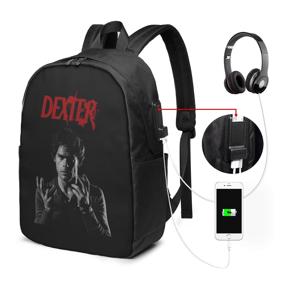 Women Bags For Travel - Plecak Filmowy Dexter Morgan Torba Podróżna