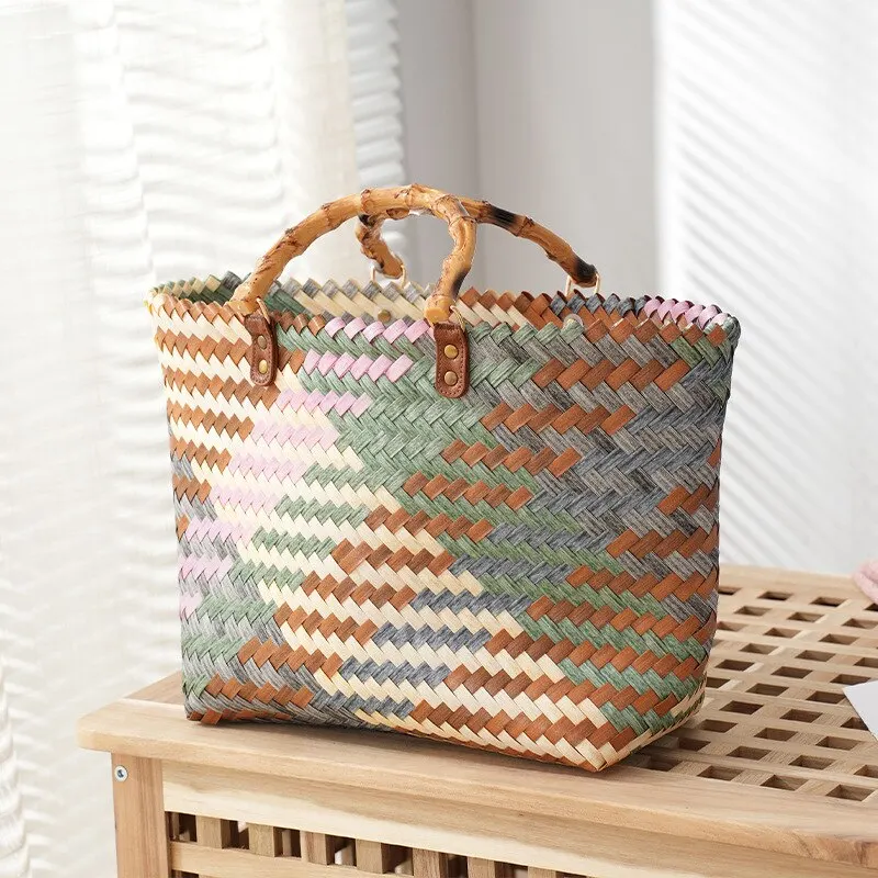 Vintage'owe torebki damskie z  – Basket Bag Wicker recenzja i cena