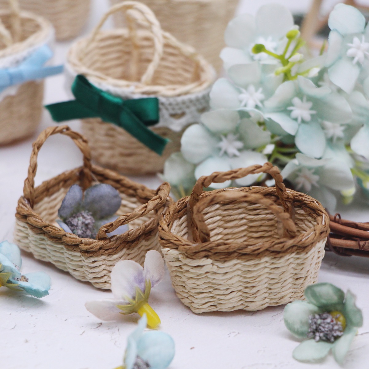 1 szt. Domek dla lalek ręcznie – Basket Bag Wicker recenzja i cena