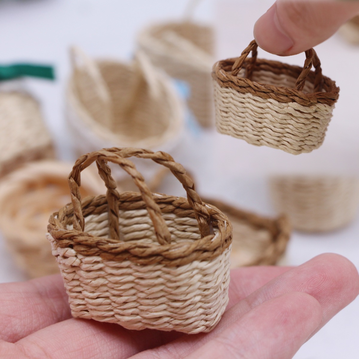 1 szt. Domek dla lalek ręcznie – Basket Bag Wicker recenzja i cena