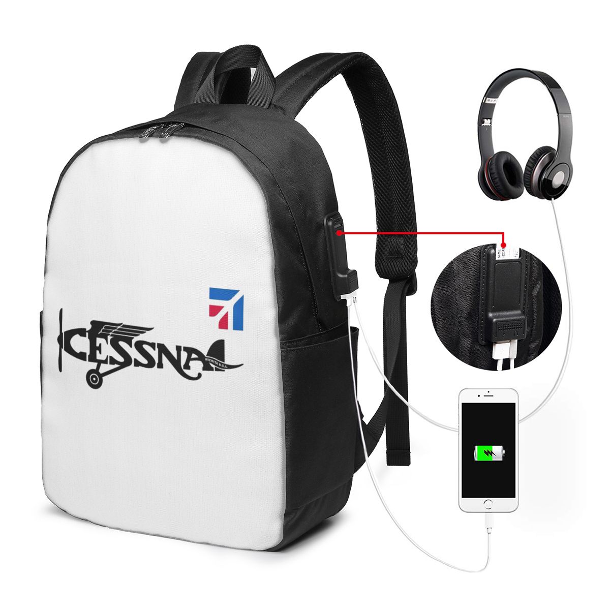 Plecak z logo Cessna, torba po – Women Bags For Travel recenzja i cena
