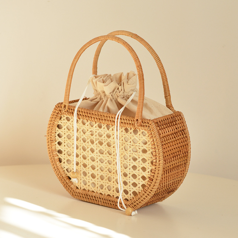 Casual Hollow Rattan Basket Ba – Basket Bag Wicker recenzja i cena