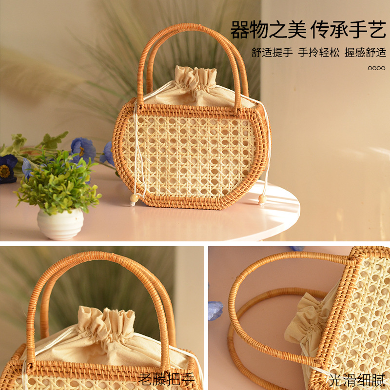 Casual Hollow Rattan Basket Ba – Basket Bag Wicker recenzja i cena