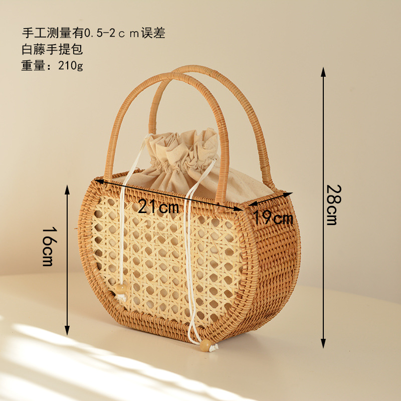 Casual Hollow Rattan Basket Ba – Basket Bag Wicker recenzja i cena