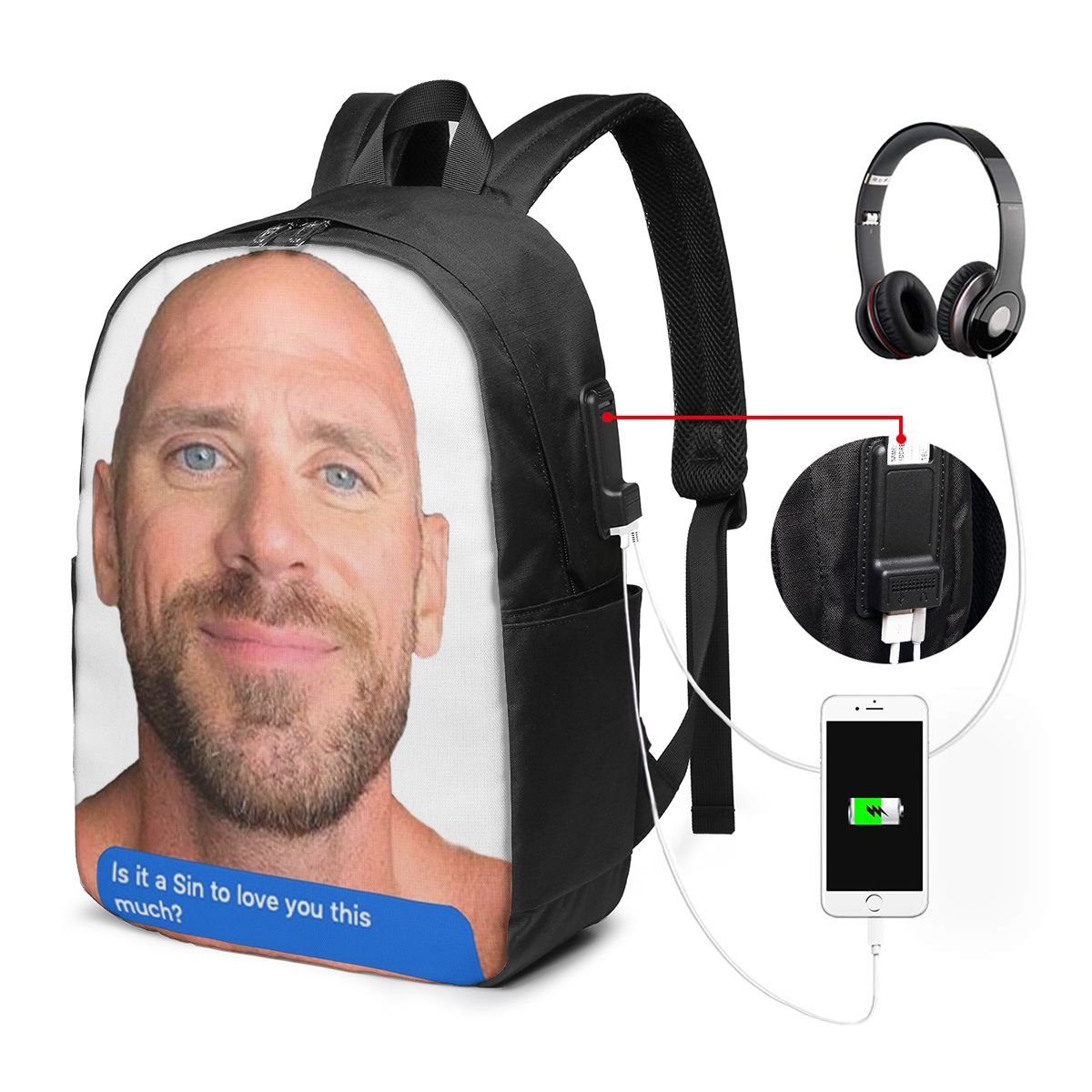 Plecak Johnny Sins z motywem f – Women Bags For Travel recenzja i cena