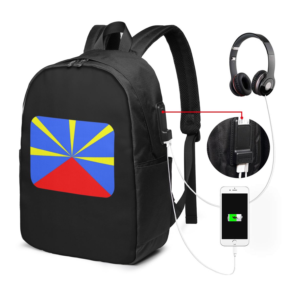 Plecak z flagą Wyspy Reunion,  – Women Bags For Travel recenzja i cena
