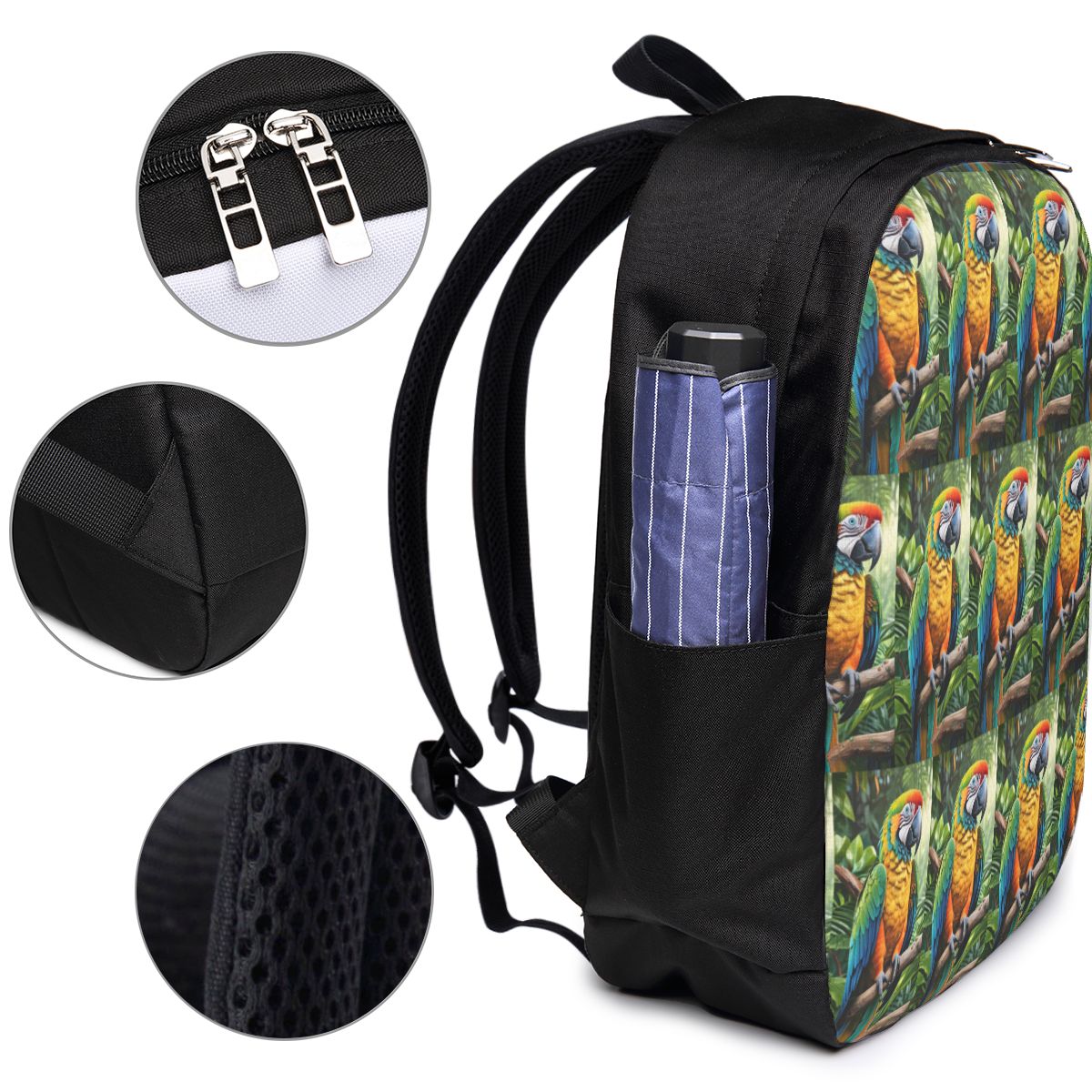 Uroczy plecak z papugami ary,  – Women Bags For Travel recenzja i cena