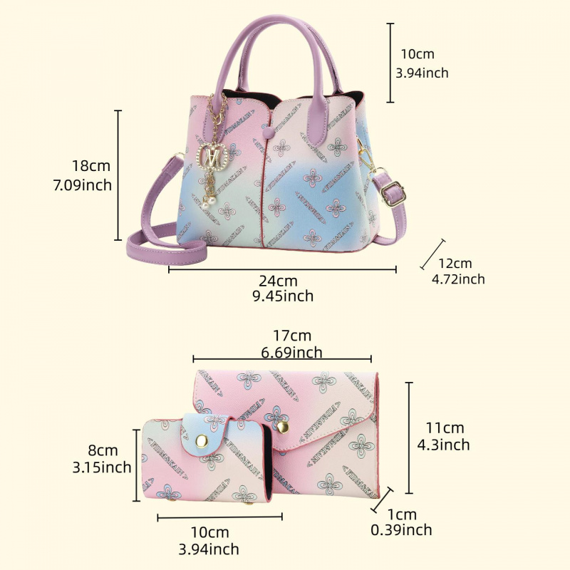 Gradientowy damski zestaw trzy – Women Bags For Gift recenzja i cena